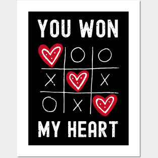 You won my heart Tic Tac Toe Valentine's Day 2021 Funny gift Posters and Art